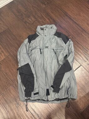 Helly Hansen Light Gray and Black Ski Snowboard Jacket